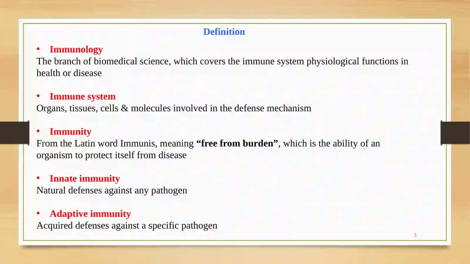 The Human Immune System 3