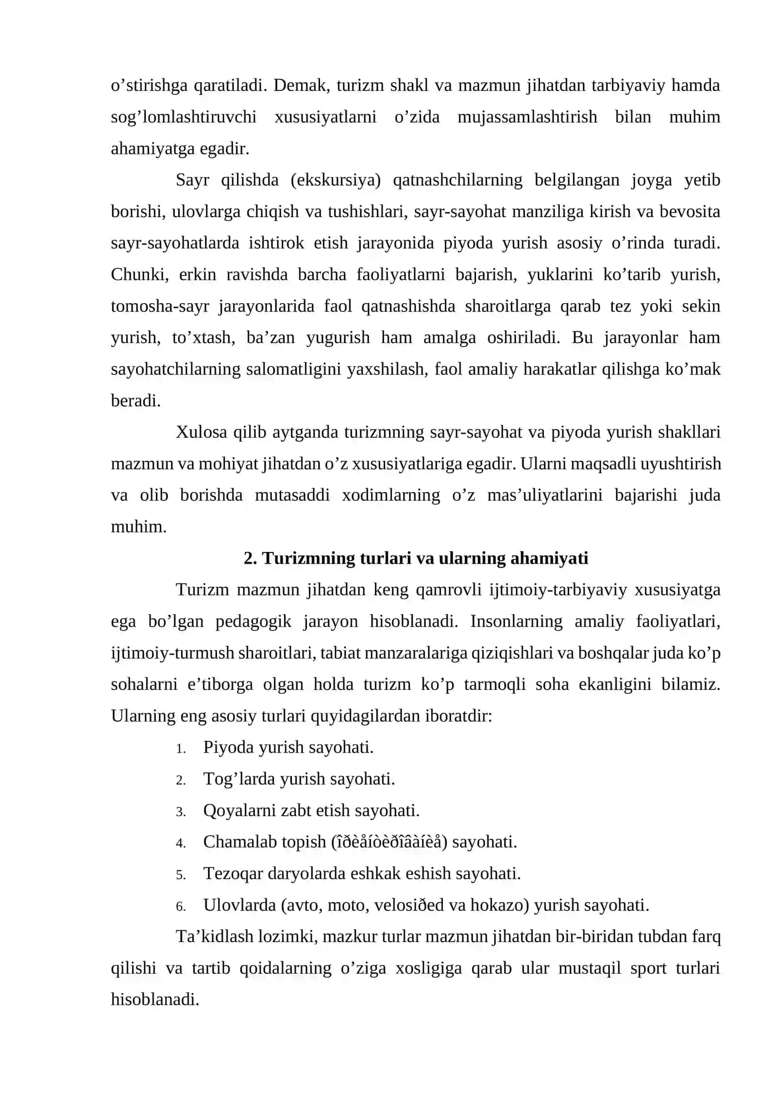 Turizmning shakllari va turlari 3