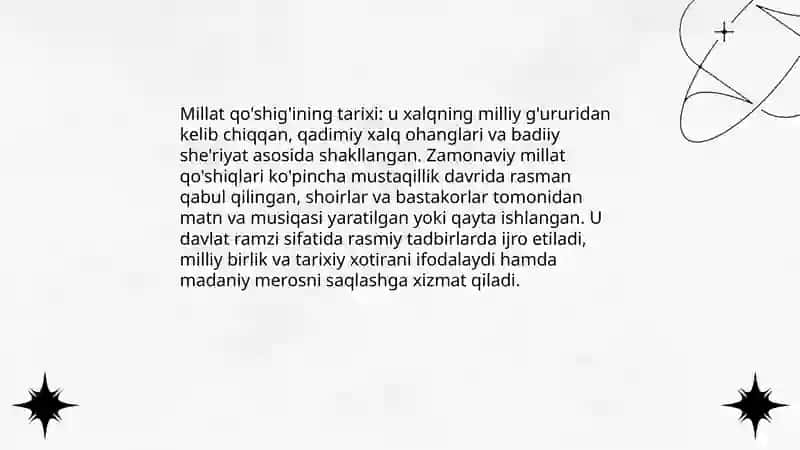 Millat qo'shig'ining tarixi 3