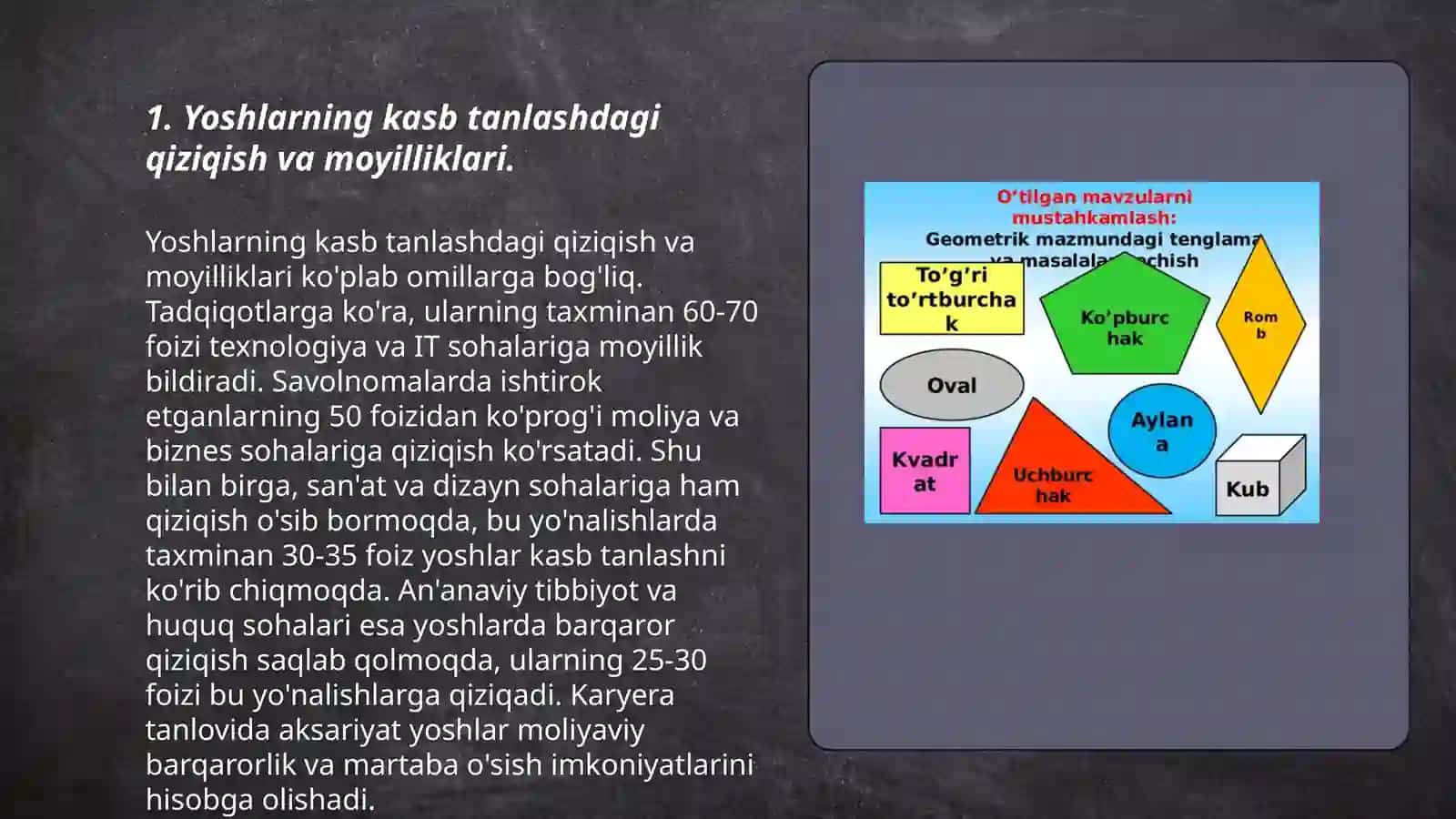 Yoshlarning kasb tanlashdagi qiziqish va moyilliklari 3