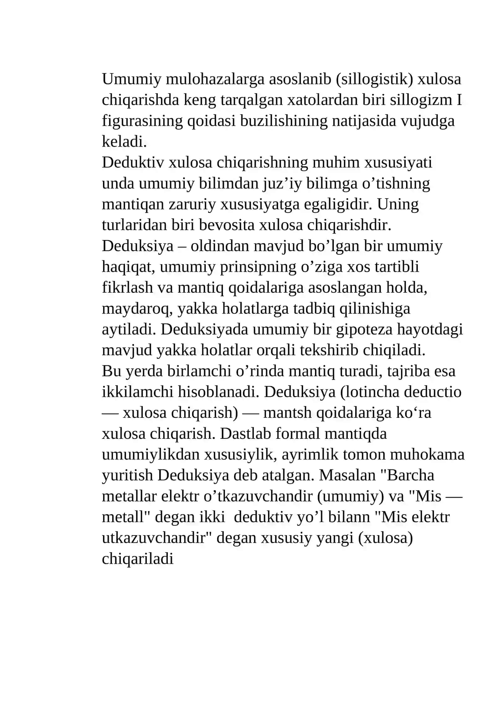 XULOSA CHIQARISHNING UMUMIY MANTIQIY TAVSIFI 3