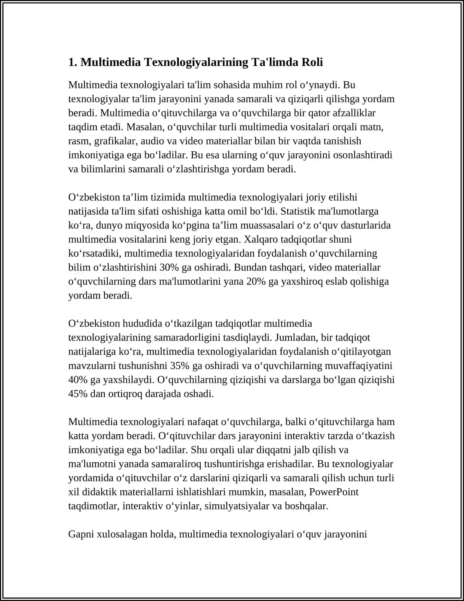 MULTIMEDIALI TEXNALOGIYANING TALIM SOHASIDA QOLLANILISHI 3