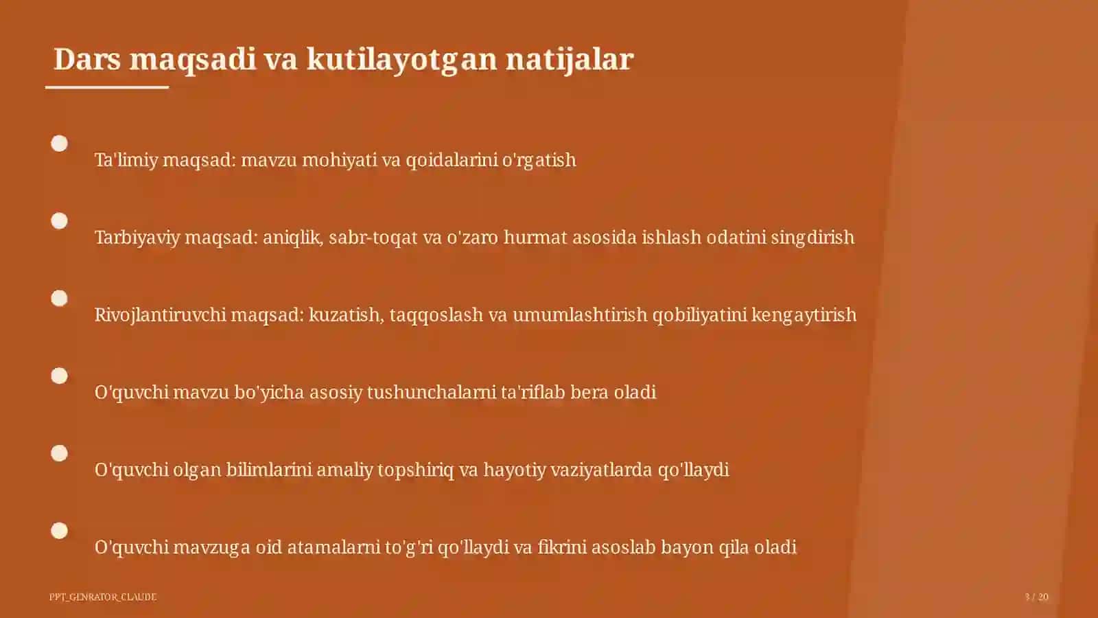 Matn muharriri: Word dasturida hujjat yaratish (6-sinf) 3
