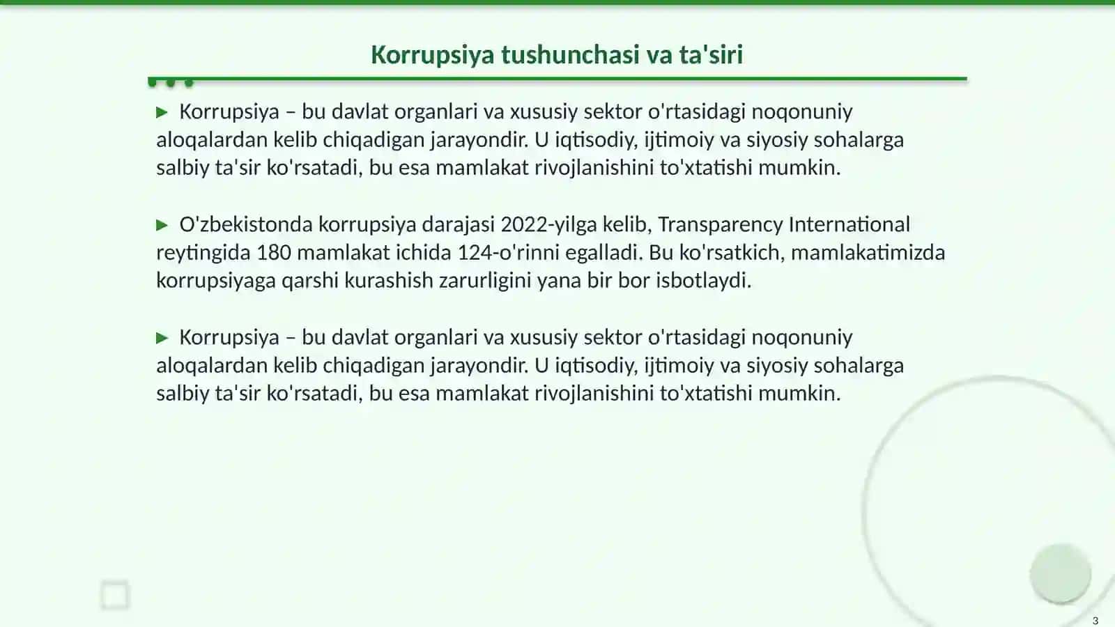 O'zbekistonda korrupsiyaga qarshi kurash mexanizmlari 3