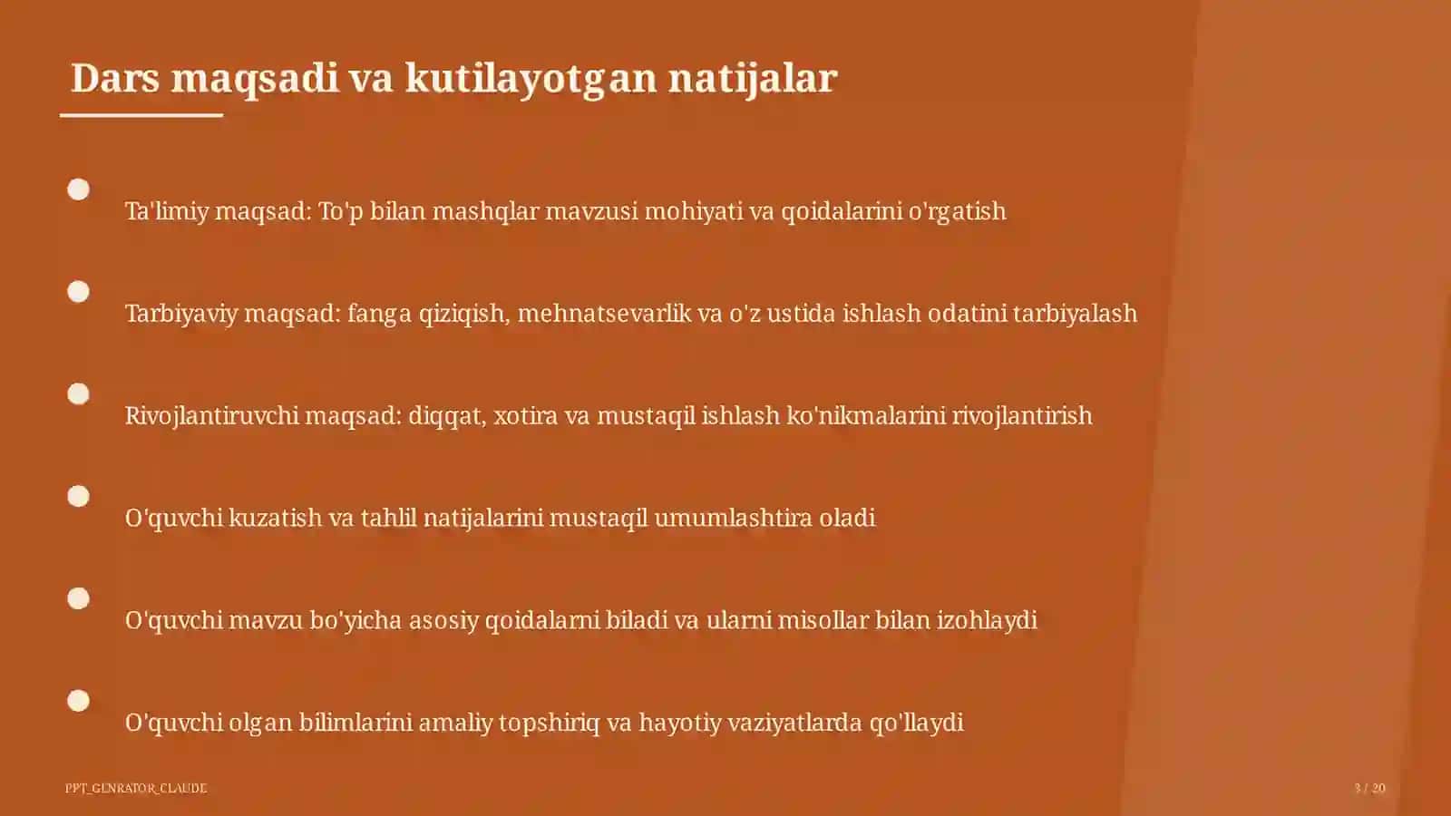 To'p bilan mashqlar (2-sinf) 3