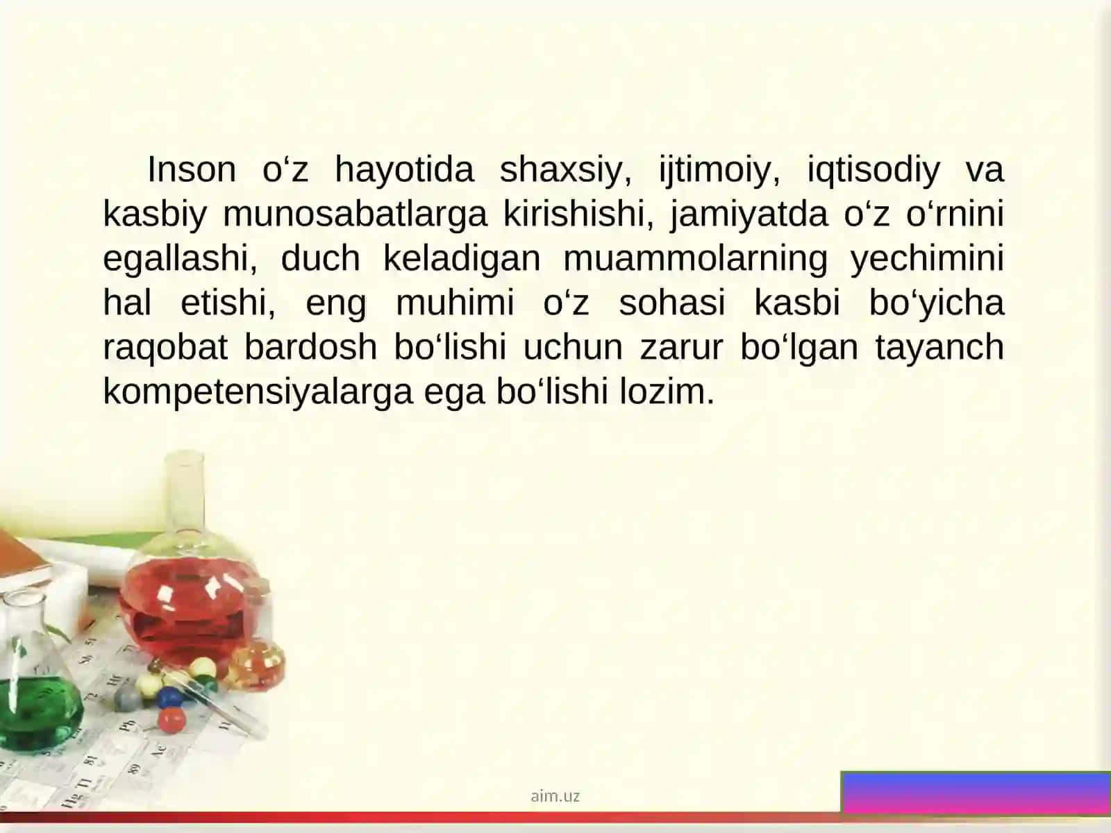 Umumta’lim maktablarida kimyo fanini o‘qitish mazmunidagi o‘zgarishlar 3