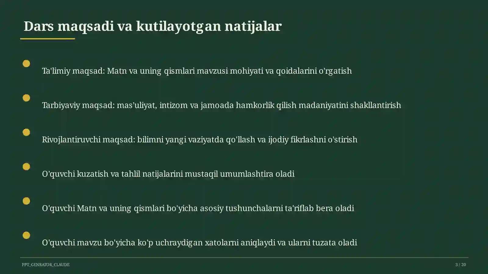 Matn va uning qismlari (3-sinf) 3
