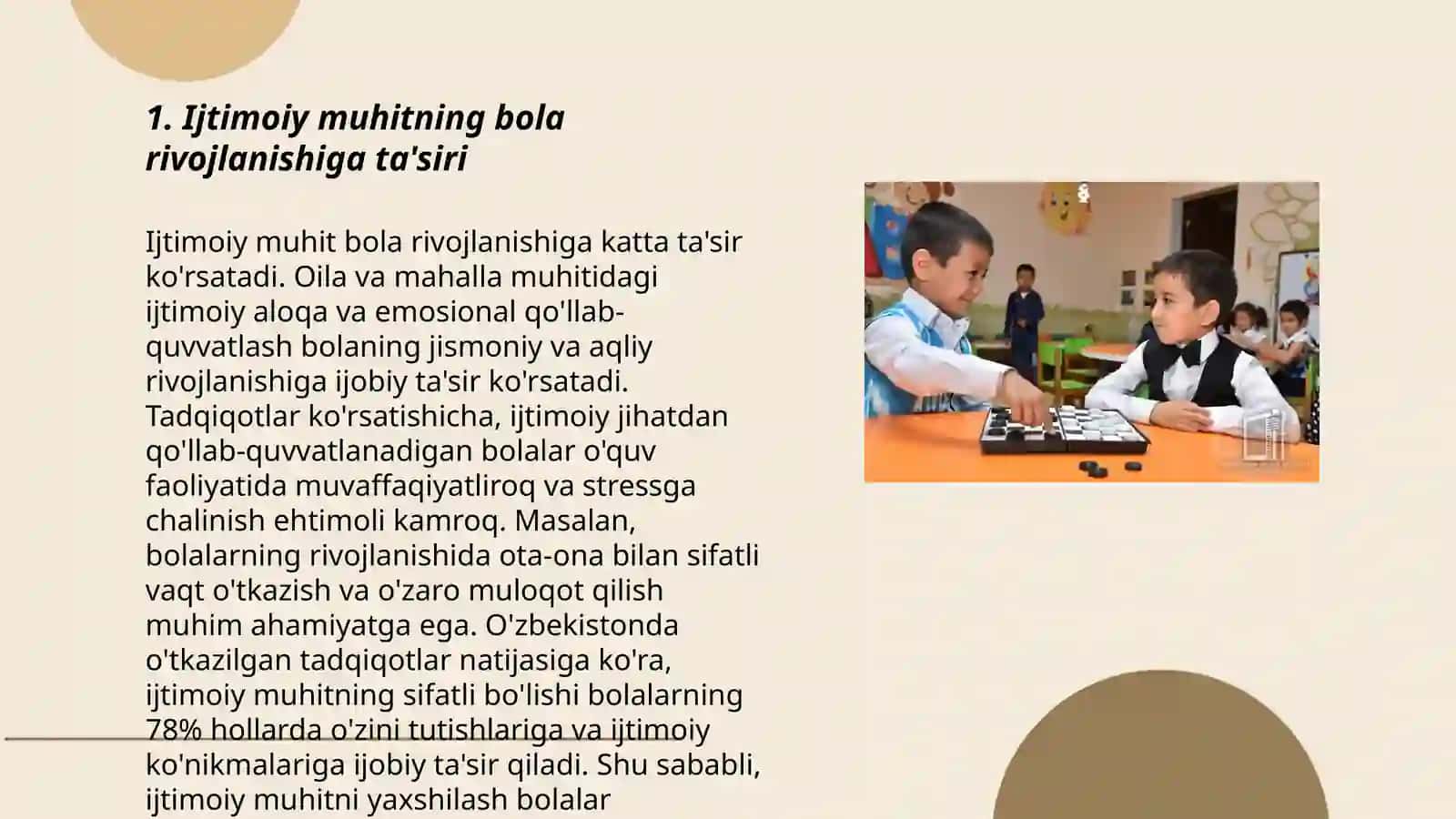Bola rivojlanishida muhitning ta'siri 3