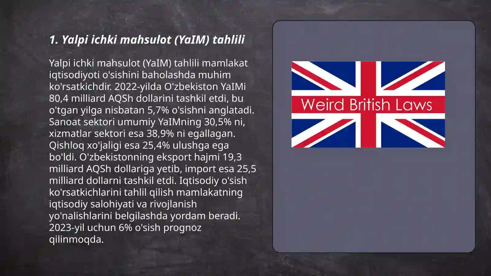 Yalpi ichki mahsulot (YaIM) tahlili 3