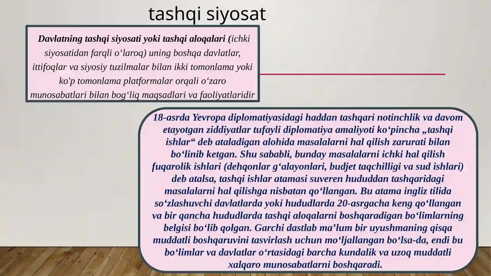 Tashqi siyosiy idoralar va Diplomatik vakolatxonalar. 3