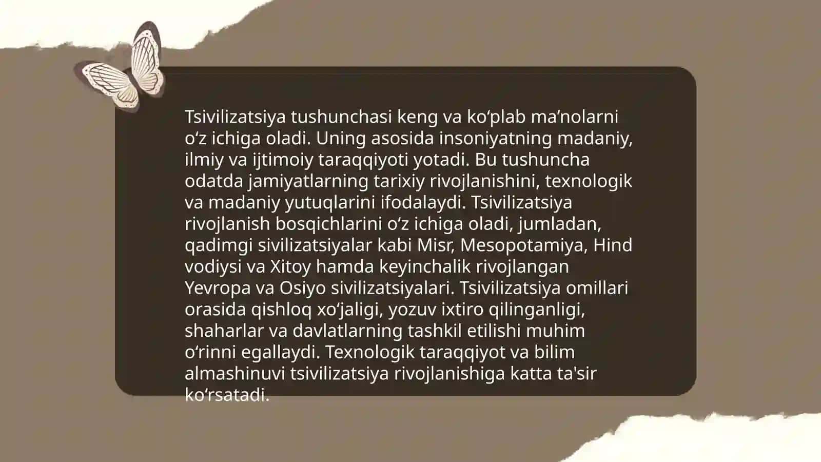 Tsivilizatsiya tushunchasi 3