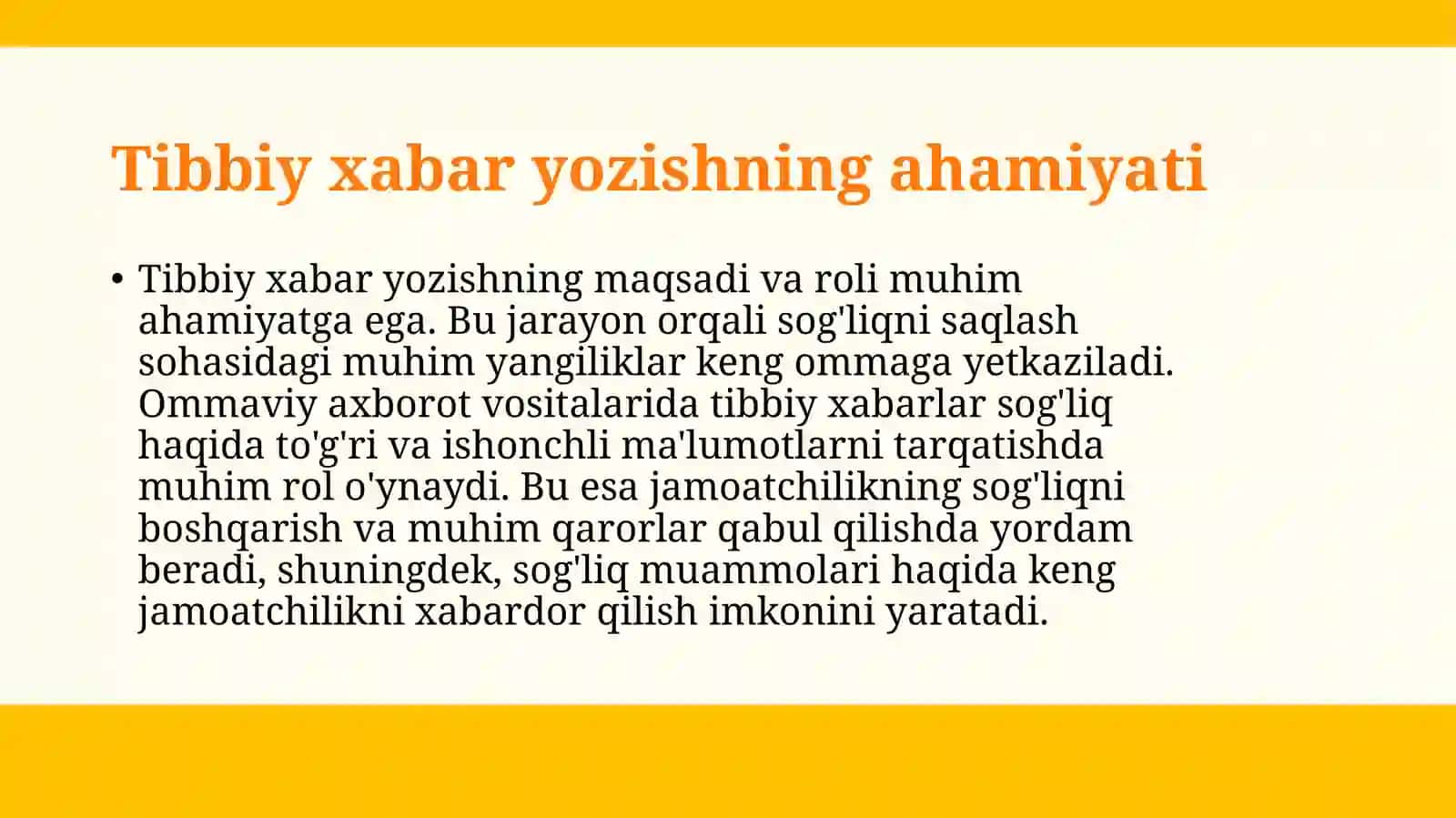 Tibbiy xabar yozishning asosiy qoidalari va uslublari 3