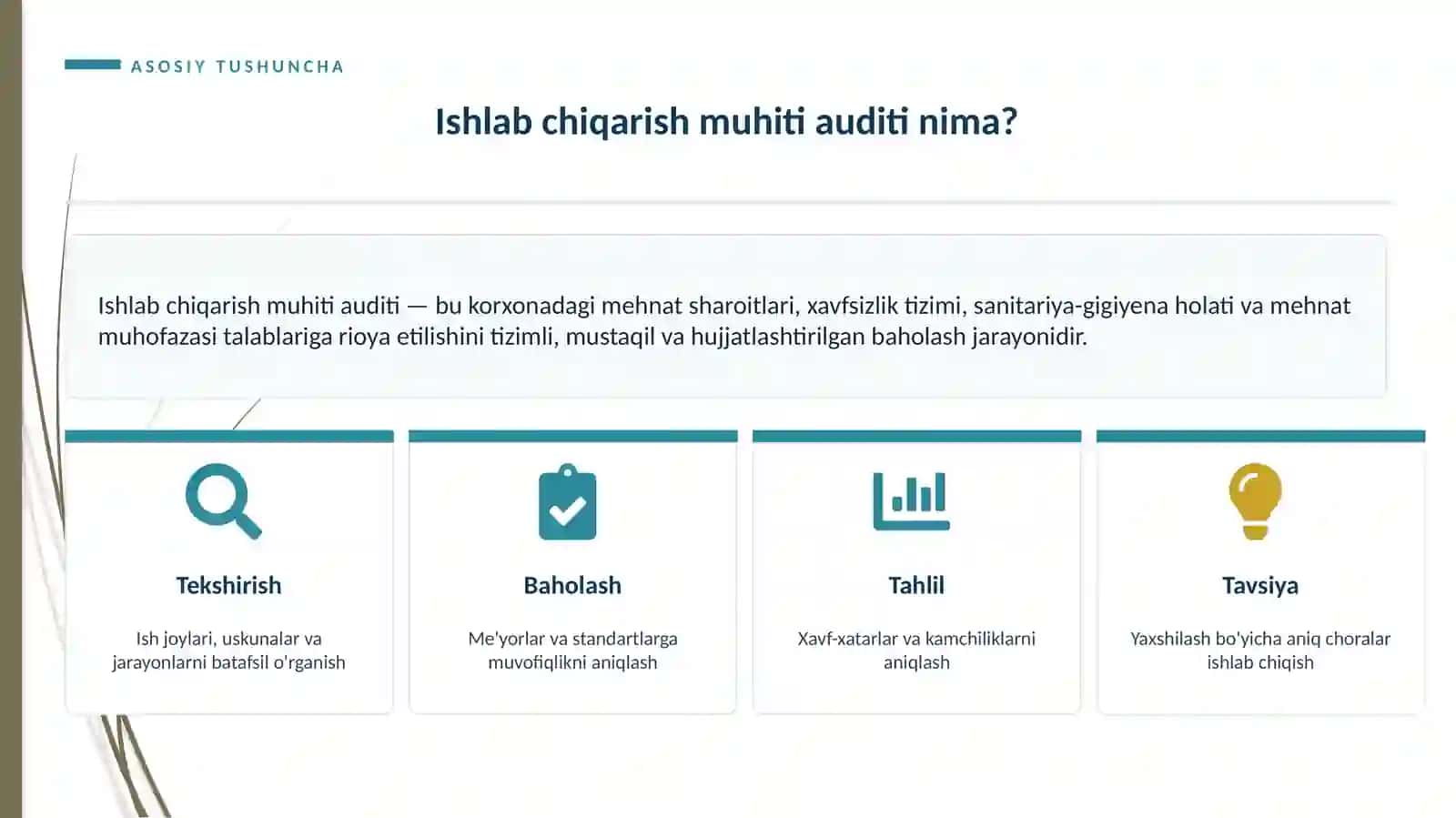 Ishlab chiqarish muhiti auditi 3