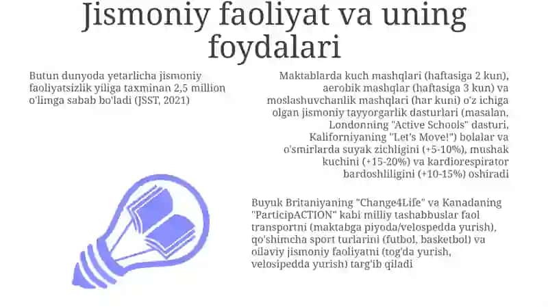 Jismoniy faoliyat va uning foydalari 3