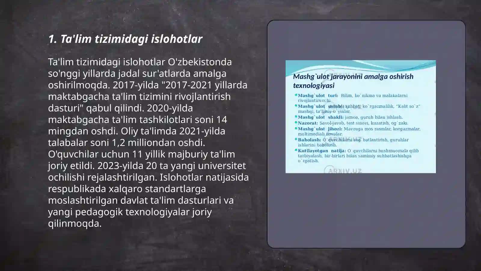 Yangi oʻzbekistonda amalga oshirilayotgan maʼnaviy oʻzgarishlar 3