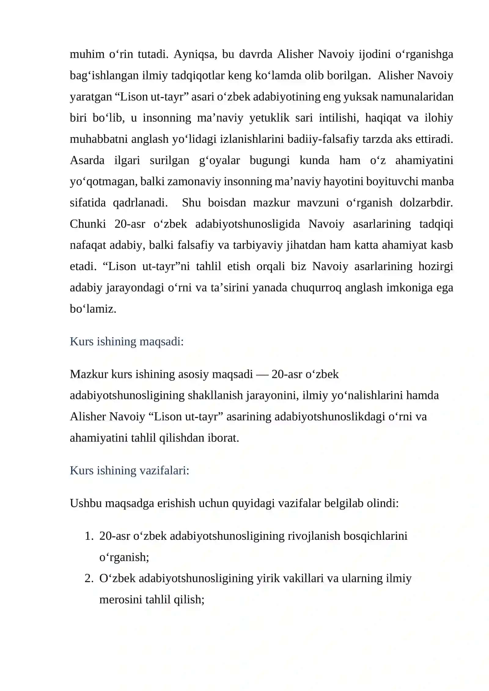 20-asr o‘zbek adabiyotshunosligining shakllanishi va rivojlanish bosqichlari 3