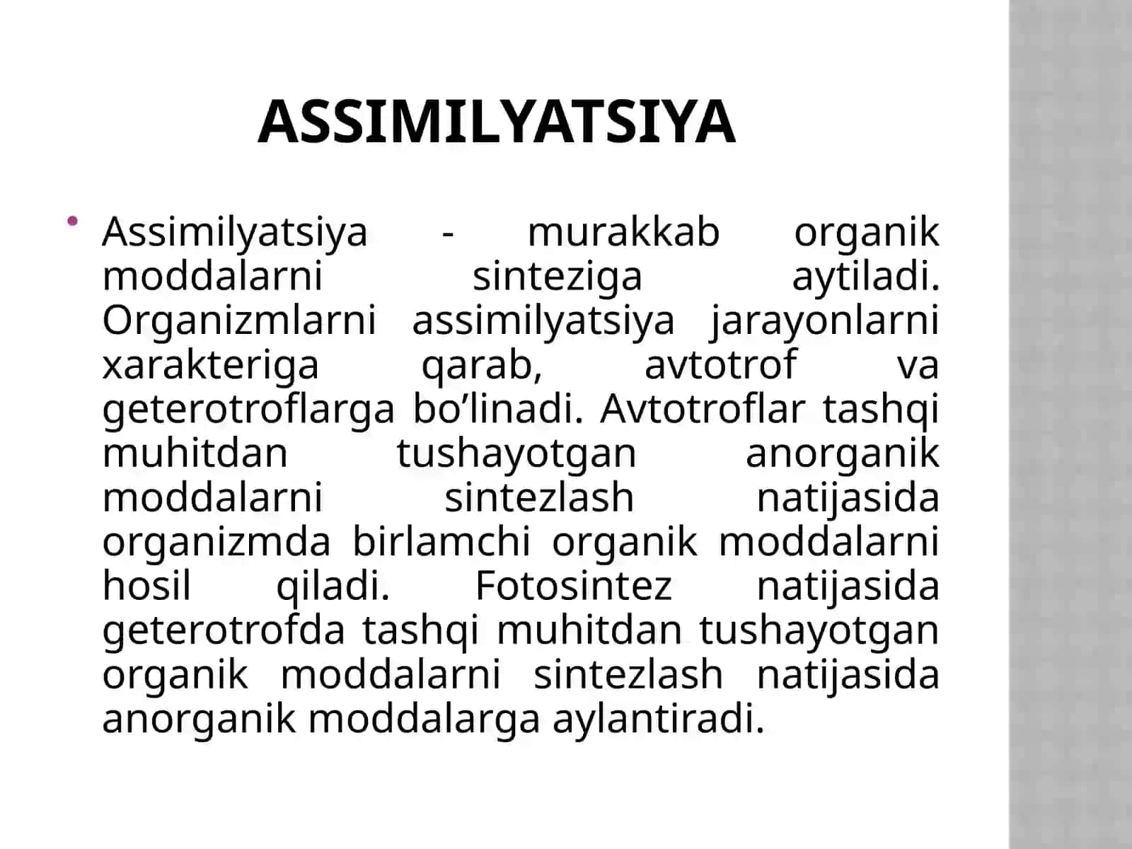 odam va hayvon fiziologiyasi.hayvon organizmining turli sharoitga moslashish mexanizmlari bilan tanishish 3