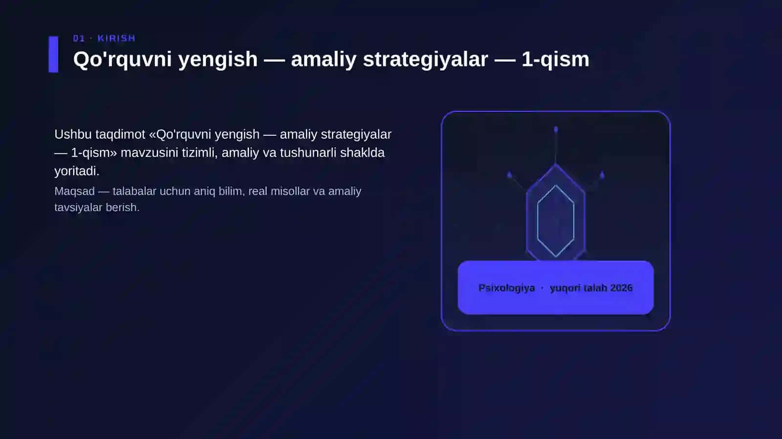 Qo'rquvni yengish — amaliy strategiyalar — 1-qism 3