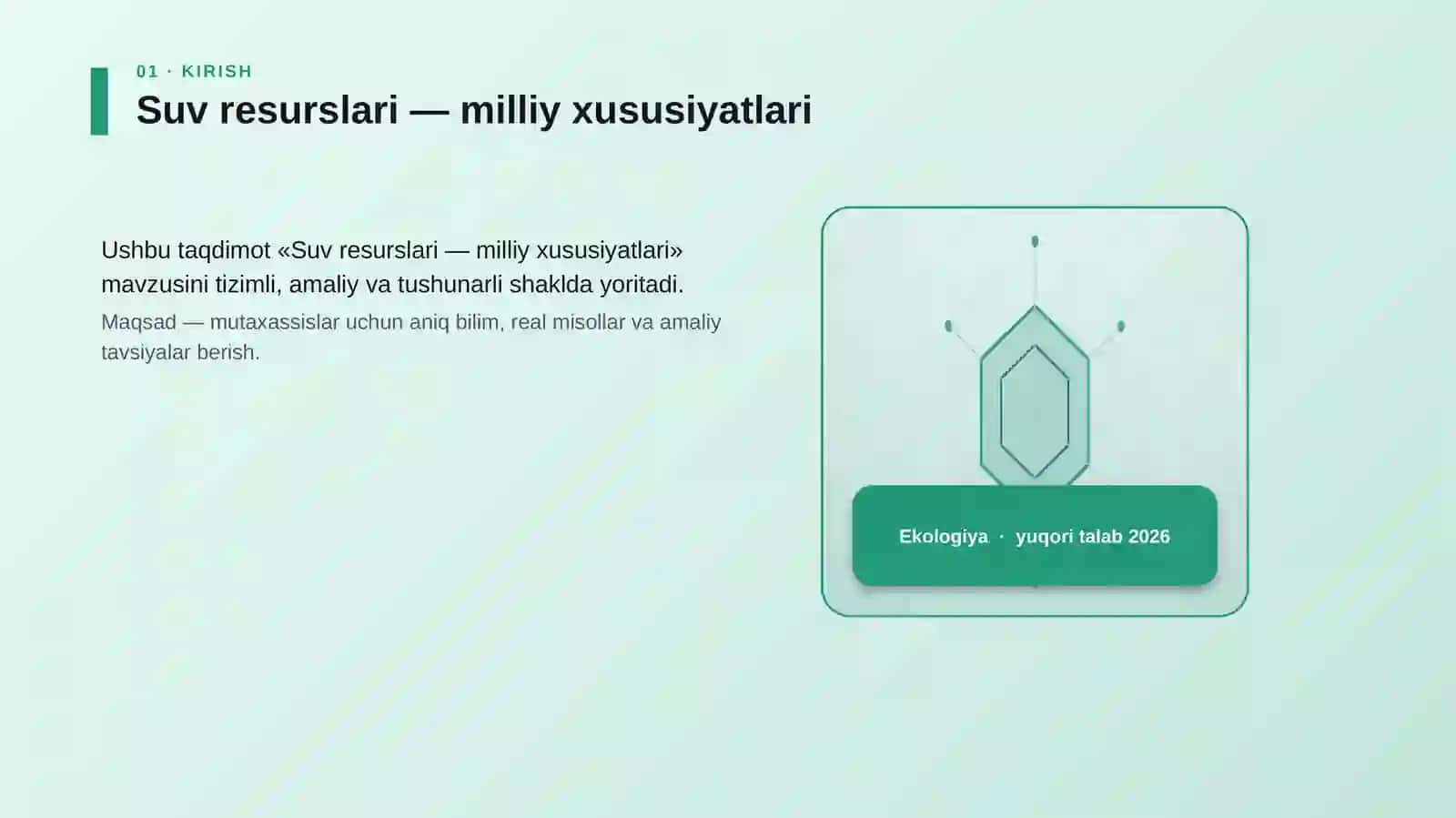 Suv resurslari — milliy xususiyatlari 3