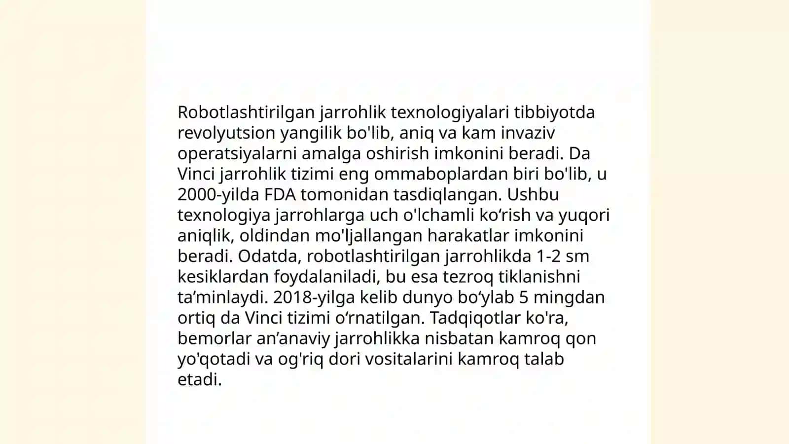 Robotlashtirilgan xirurgiya amaliyoti 3
