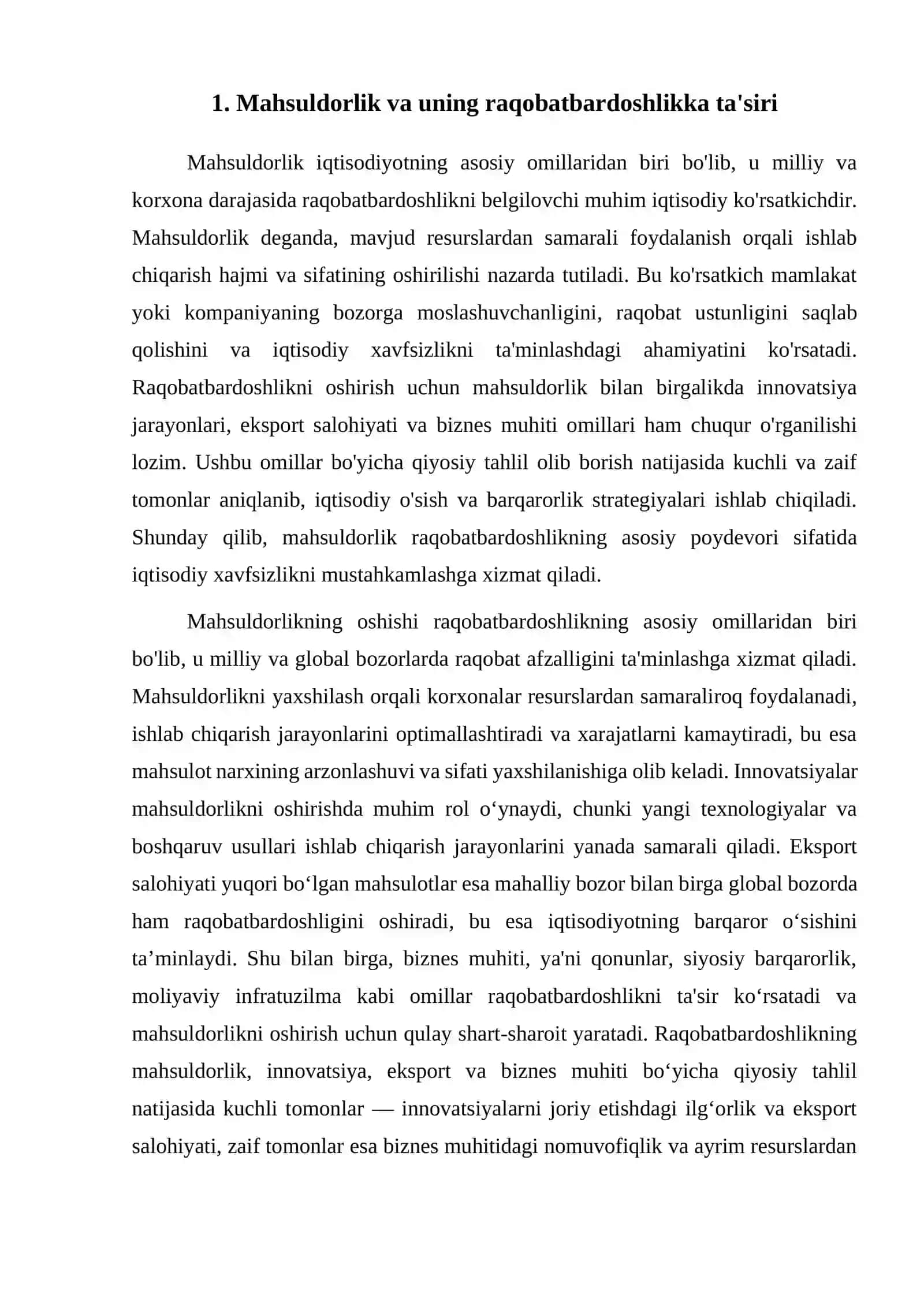 Iqtisodiyotning raqobatbardoshligini oshirish 3