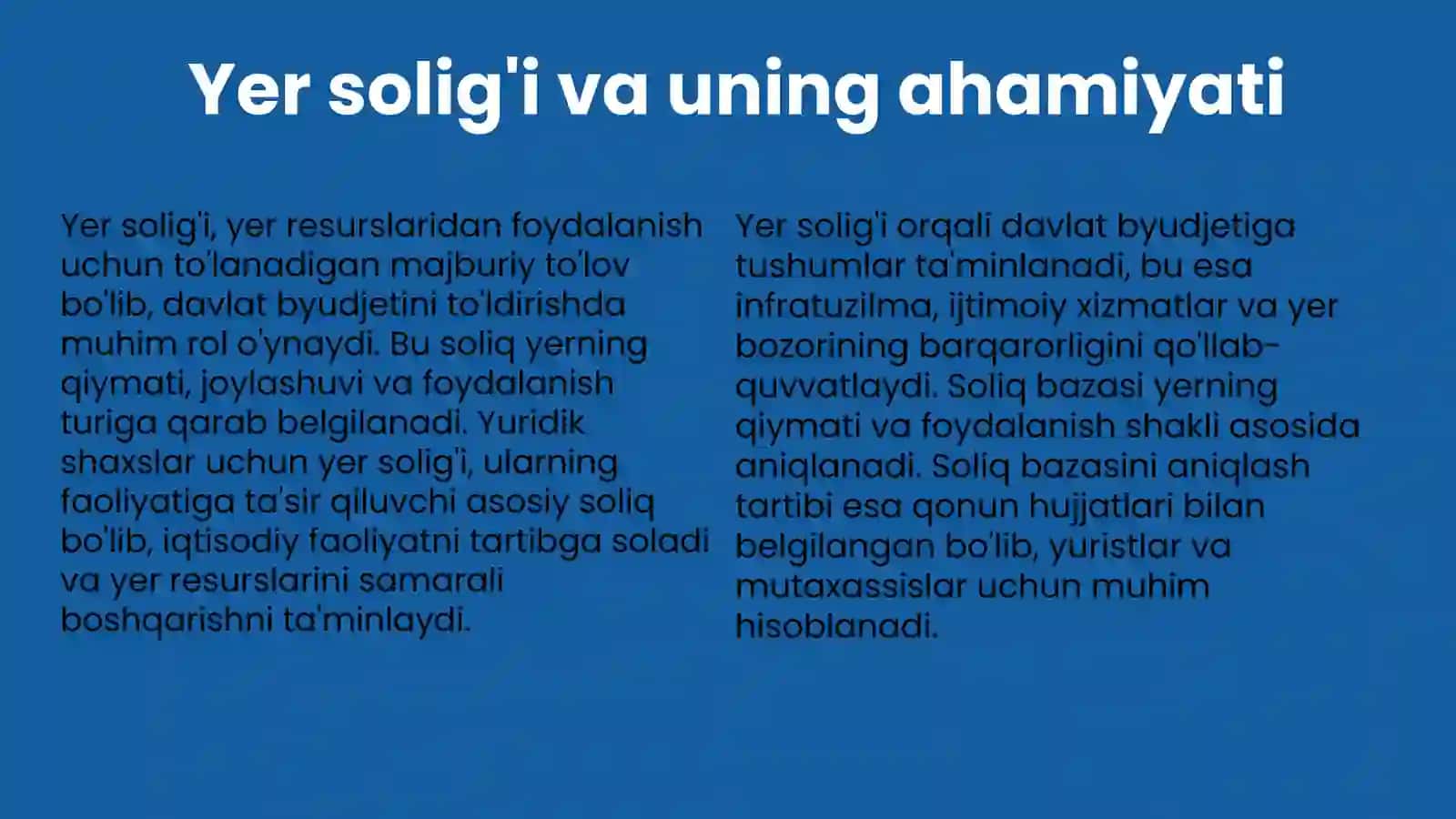Yer Solig'i va Soliq Bazasi 3