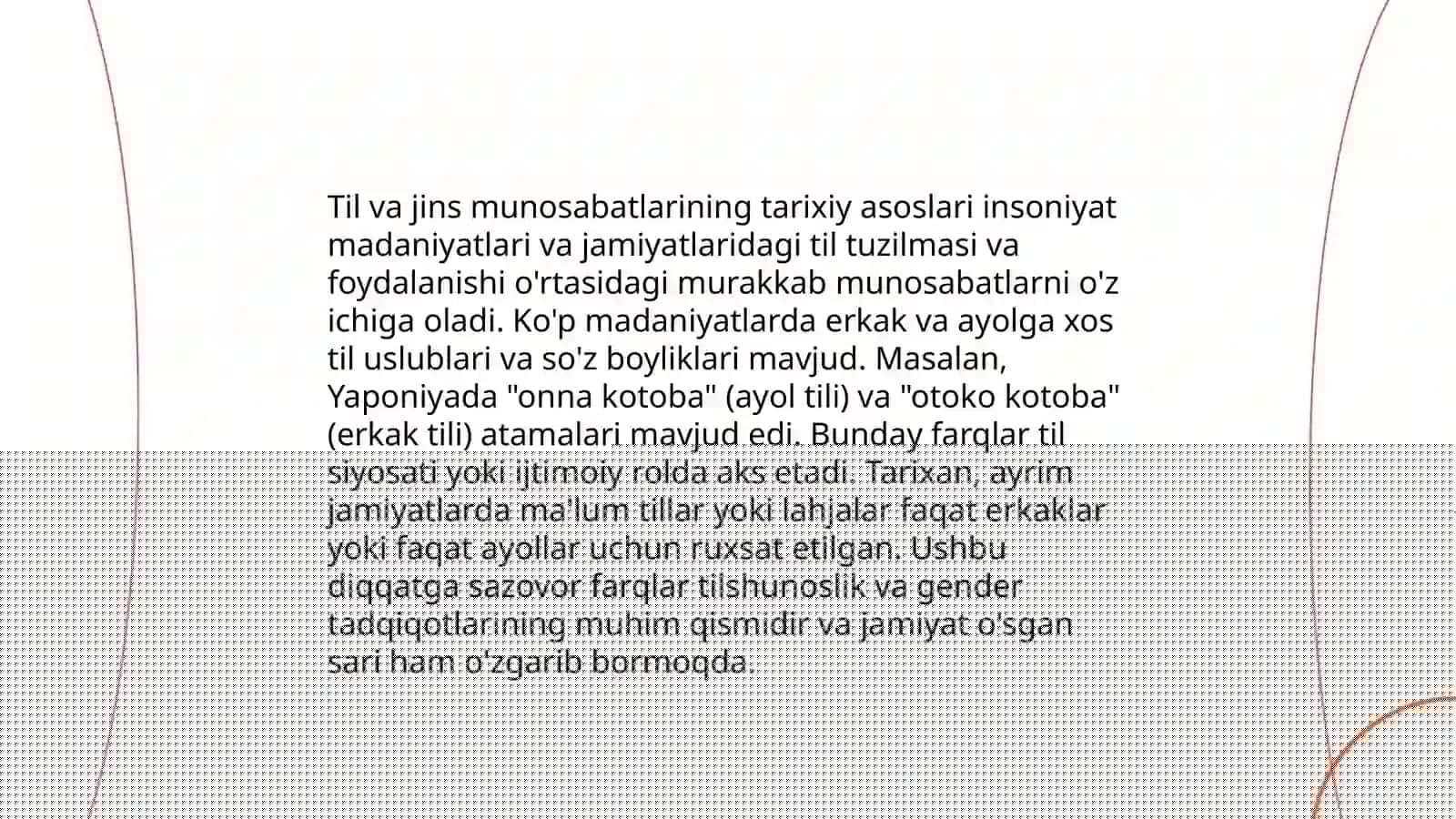 Til va jins munosabati 3