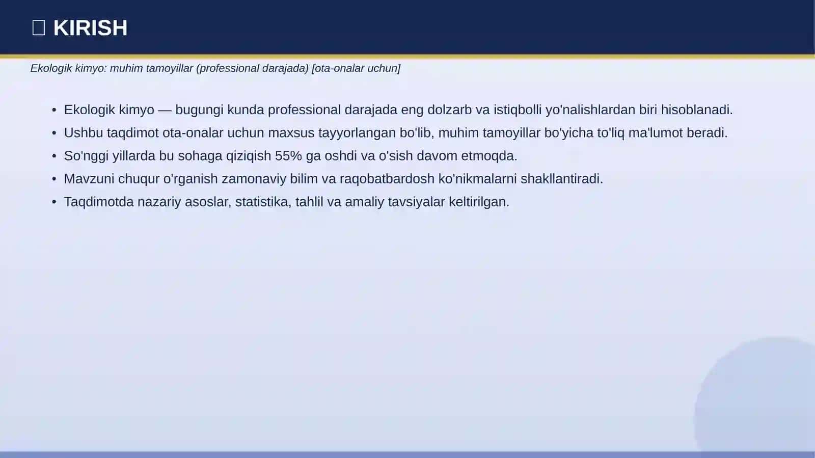 Ekologik kimyo: muhim tamoyillar (professional darajada) [ota-onalar uchun] 3