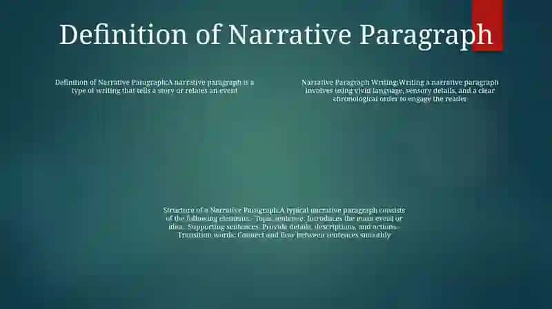 Narrative Paragraph Writing 3