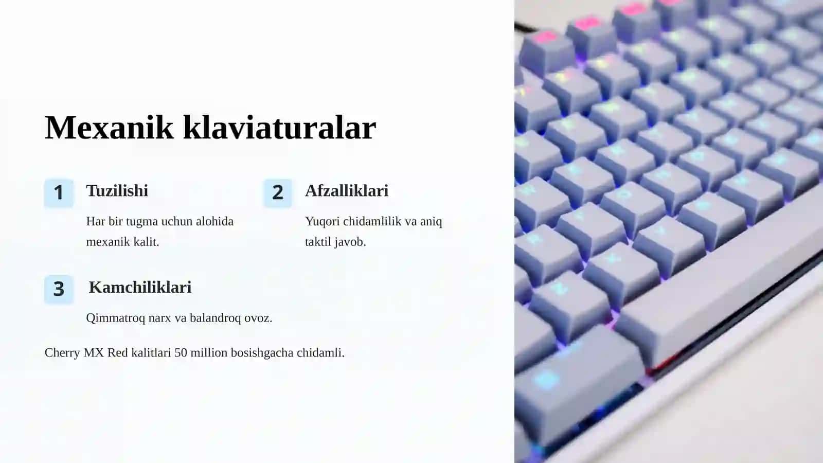 Klaviatura turlari va ularning ishlash prinsiplari 3