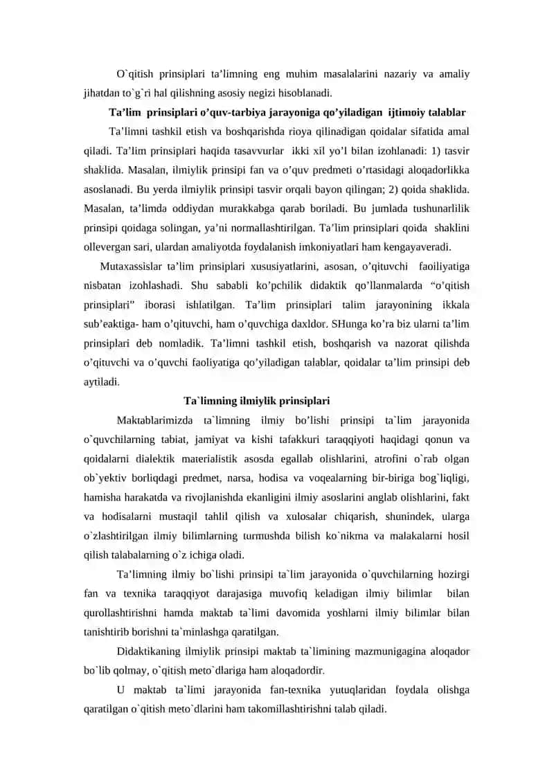 Ta’lim jarayonining qonuniyatlari va tamoyillari 3