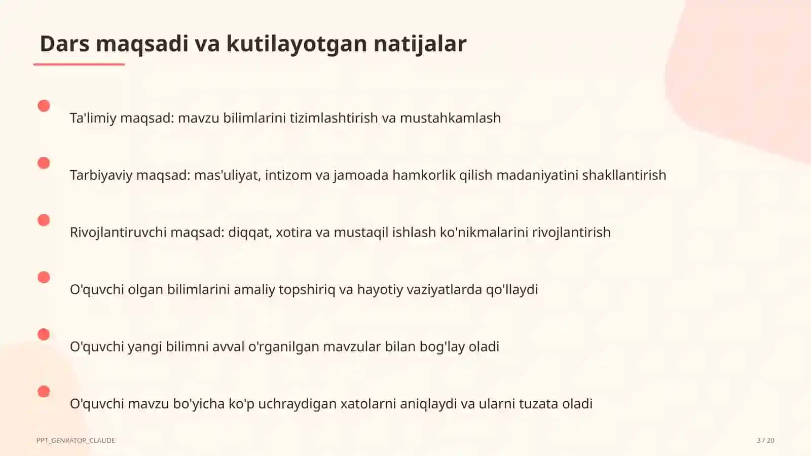 Interfaol metodlar: Venn diagrammasi va Insert 3