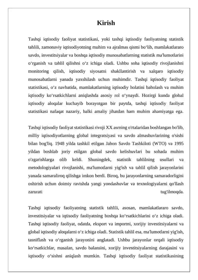 Tashqi iqtisodiy faoliyat statistikasi 3