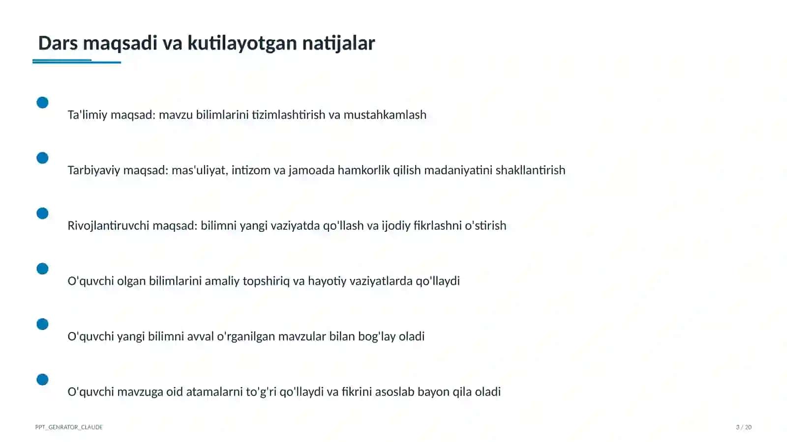 Comparative and superlative adjectives (6-sinf) 3