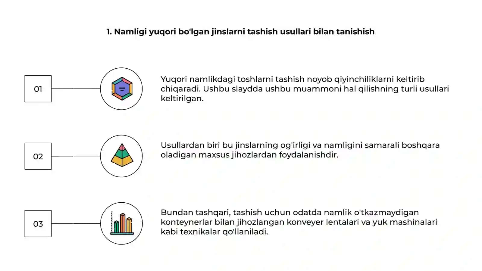Yuqori namlikka ega tog’ jinslarini tashish 3