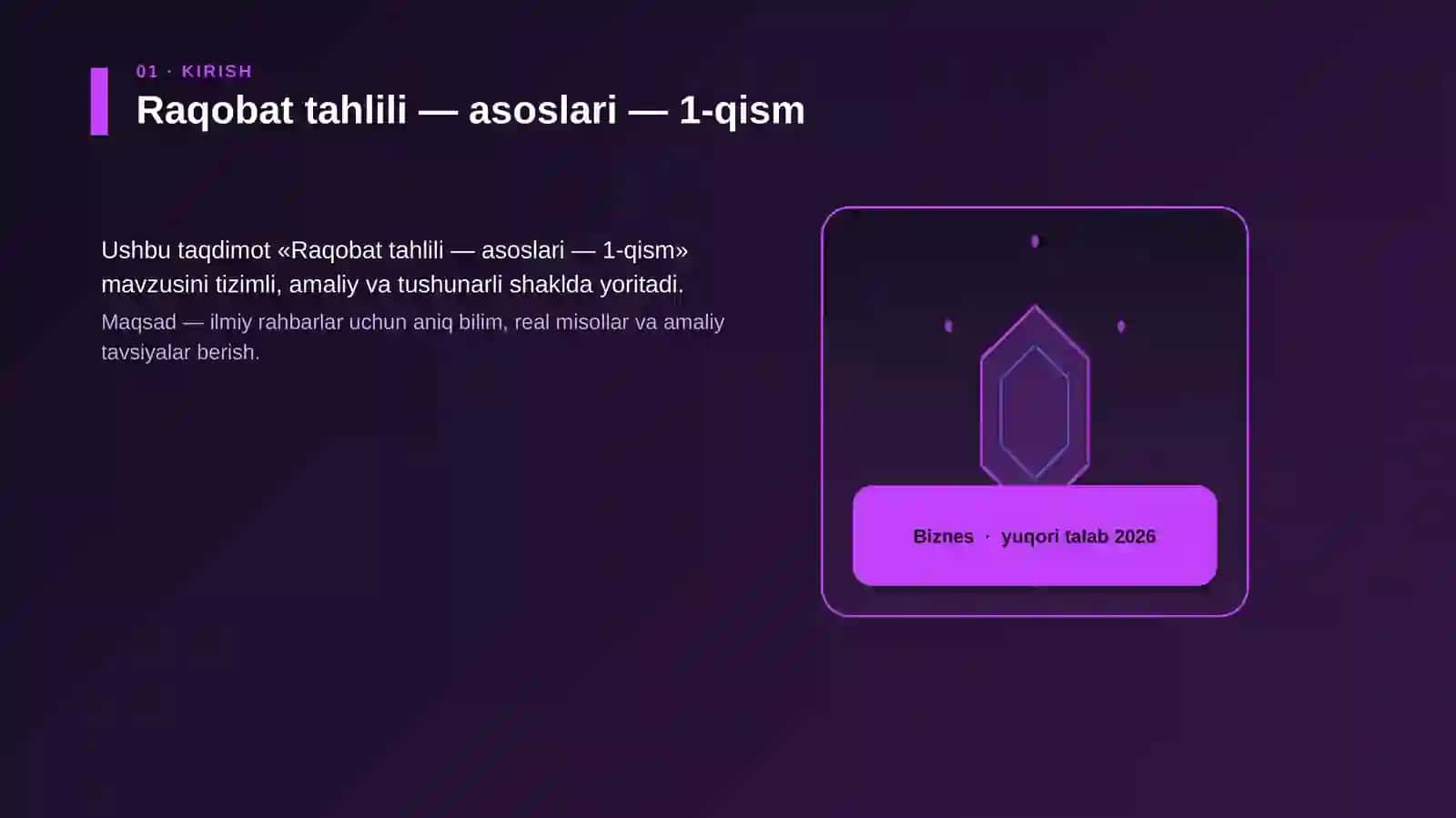 Raqobat tahlili - asoslari - 1-qism 3