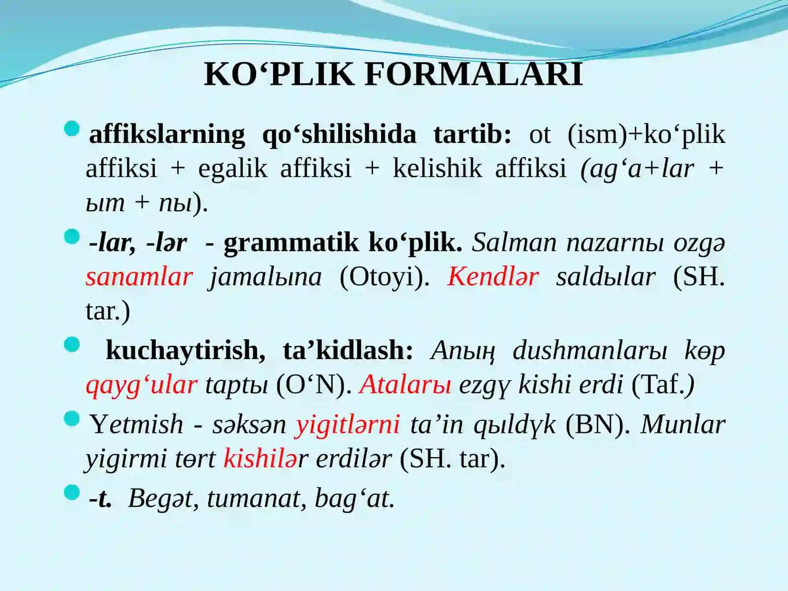 Qadimgi turkiy tilda so‘z yasalishi. Morfologiya. Mustaqil va yordamchi so‘z turkumlari 3