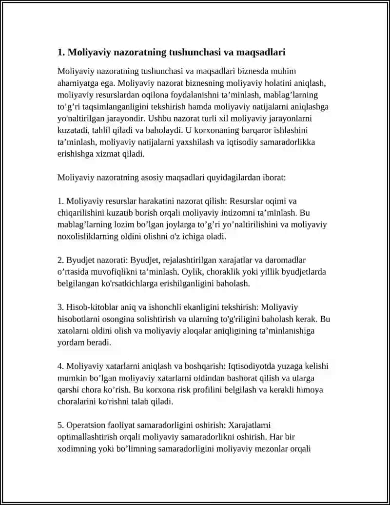 BIZNESDA MOLIYAVIY NAZORATNI TASHKIL ETISH ASOSLARI 3