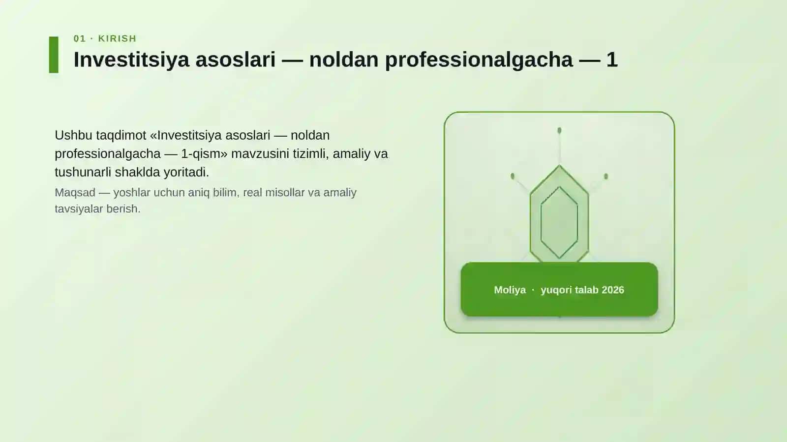 Investitsiya asoslari — noldan professionalgacha — 1-qism 3