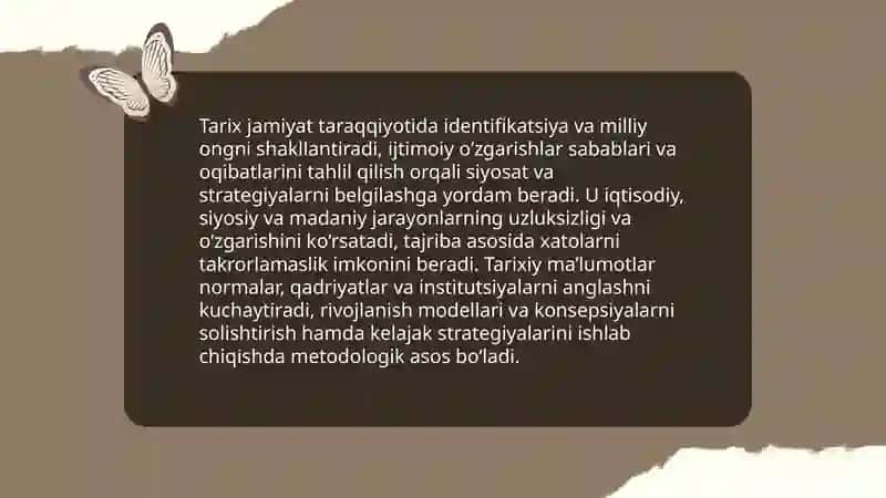Jamiyat taraqqiyotida tarixning mazmuni yoʻnalishlari va konsepsiyasilari 3
