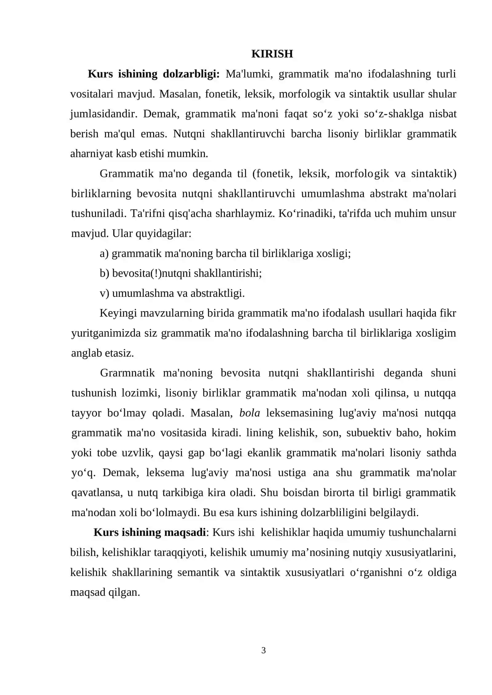 "Kelishik umumiy maʼnosining nutqiy xususiyatlari" 3