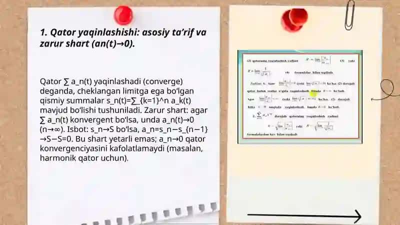 Qator yaqinlashishining yetarli shartlari. Dalamber, Koshi va integral alomatlari 3