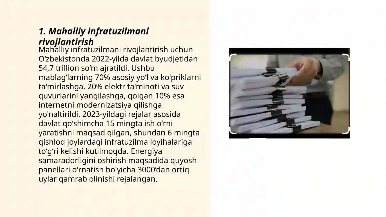 Mahalliy infratuzilmani rivojlantirish 3