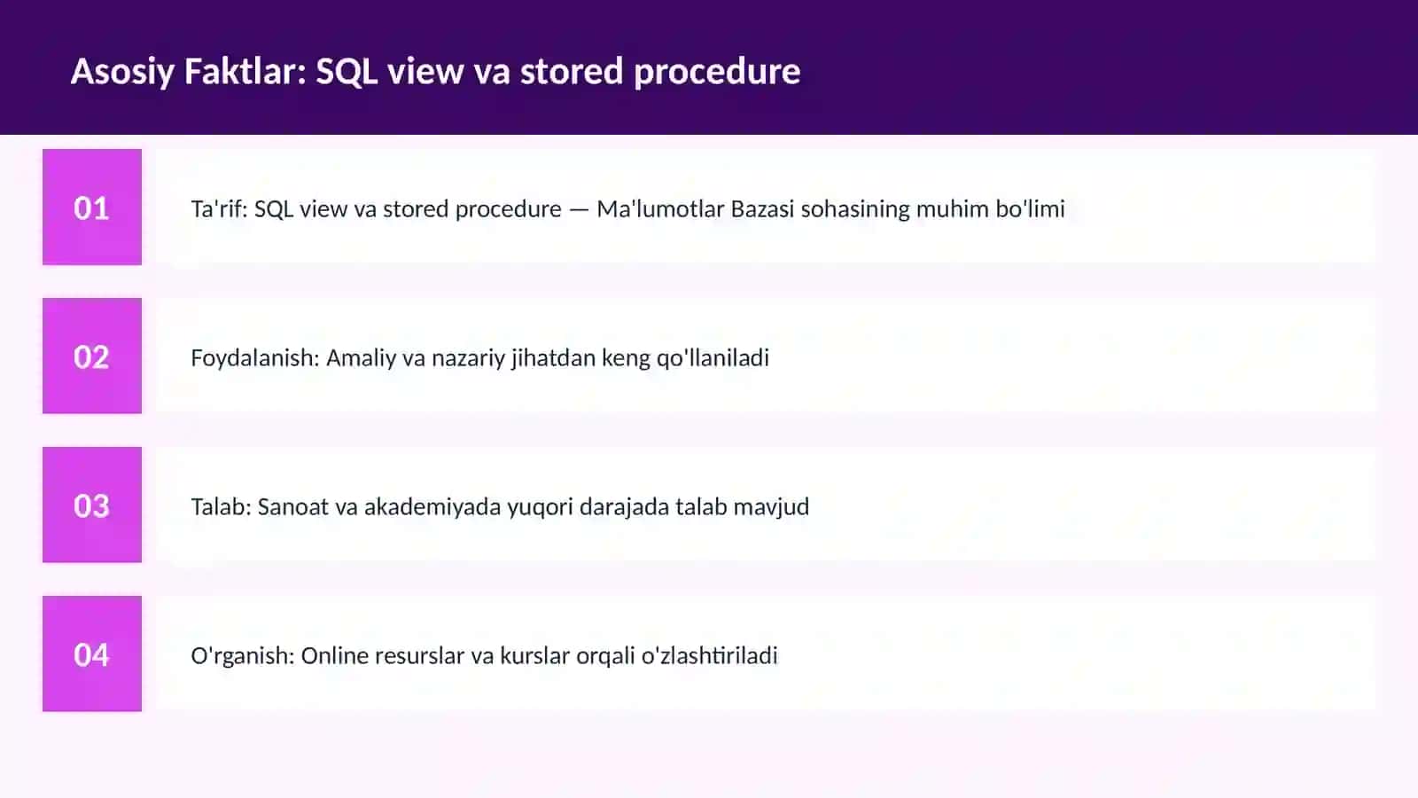 SQL view va stored procedure 3