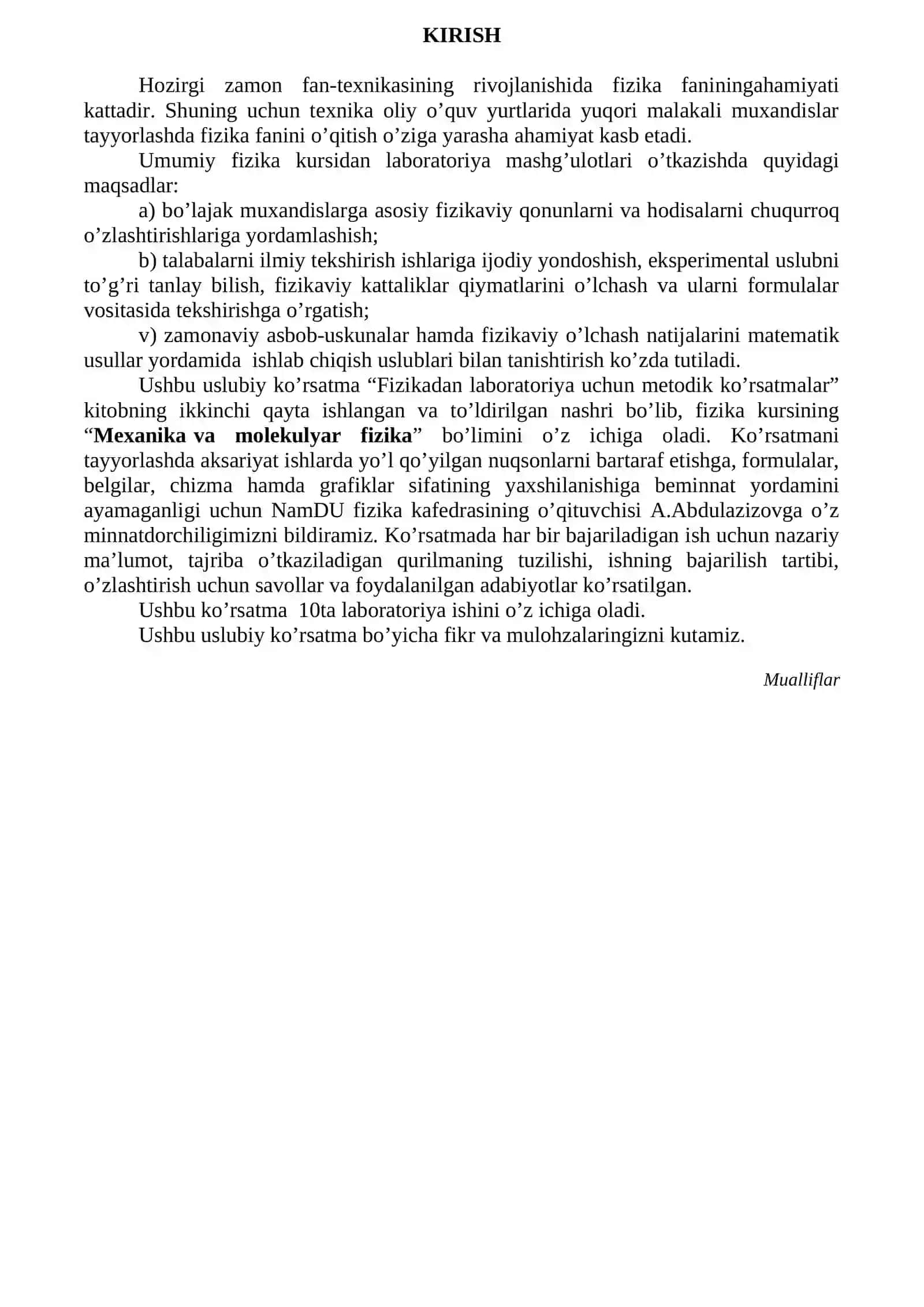TAJRIBA MASHG’ULOTLARINI BAJARISHGA MO’LJALLANGAN O’QUV METODIK KO’RSATMA 3