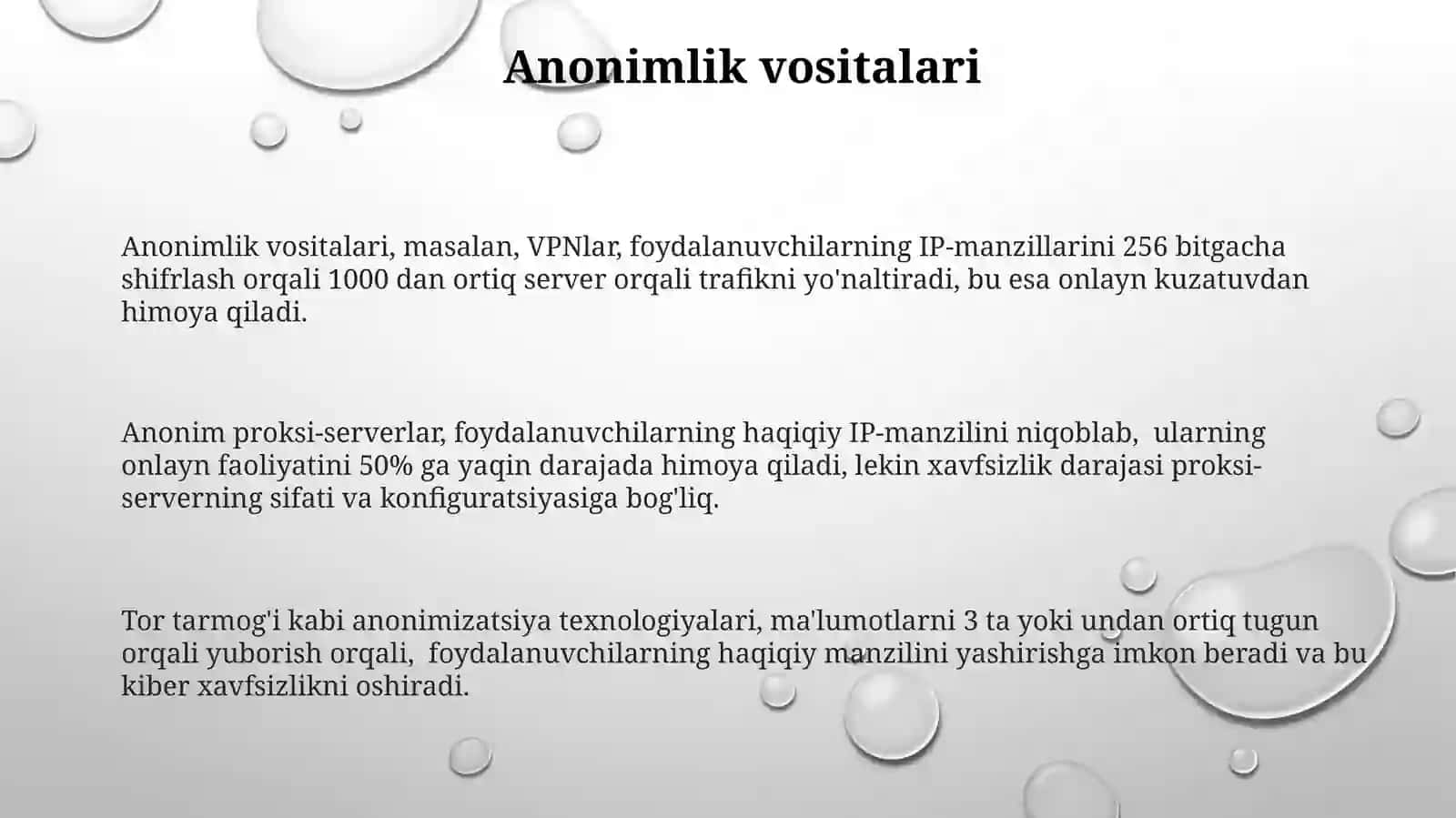 Anonimlik tushunchasi 3