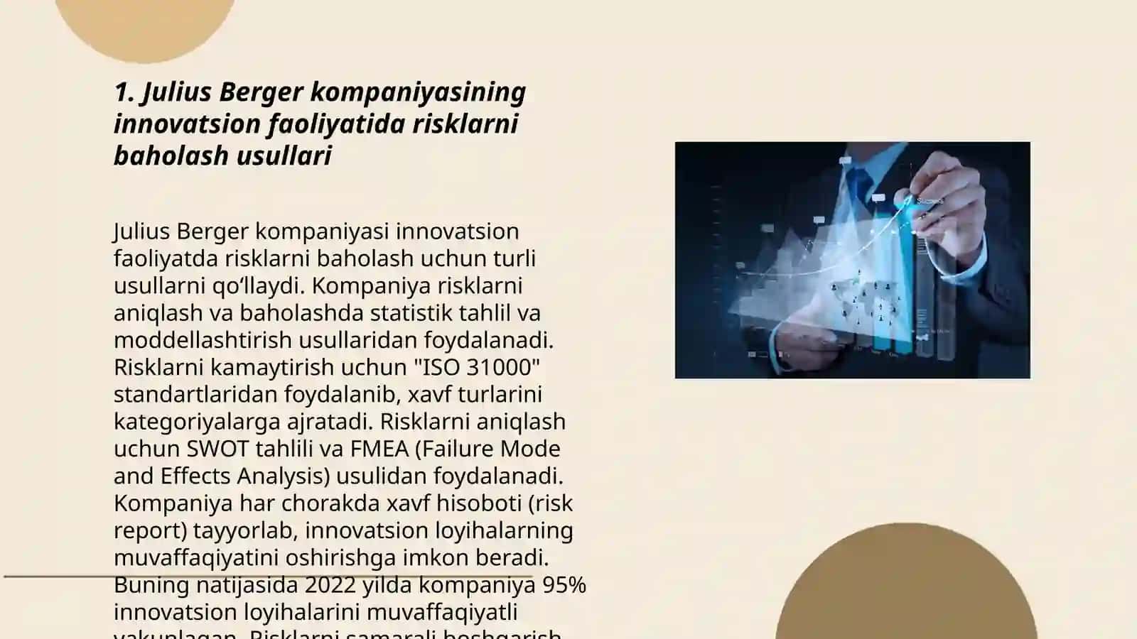 Innovatsion faoliyatda risklarni boshqarish (" Julius Berger" ) kompaniyasi misolida. 3