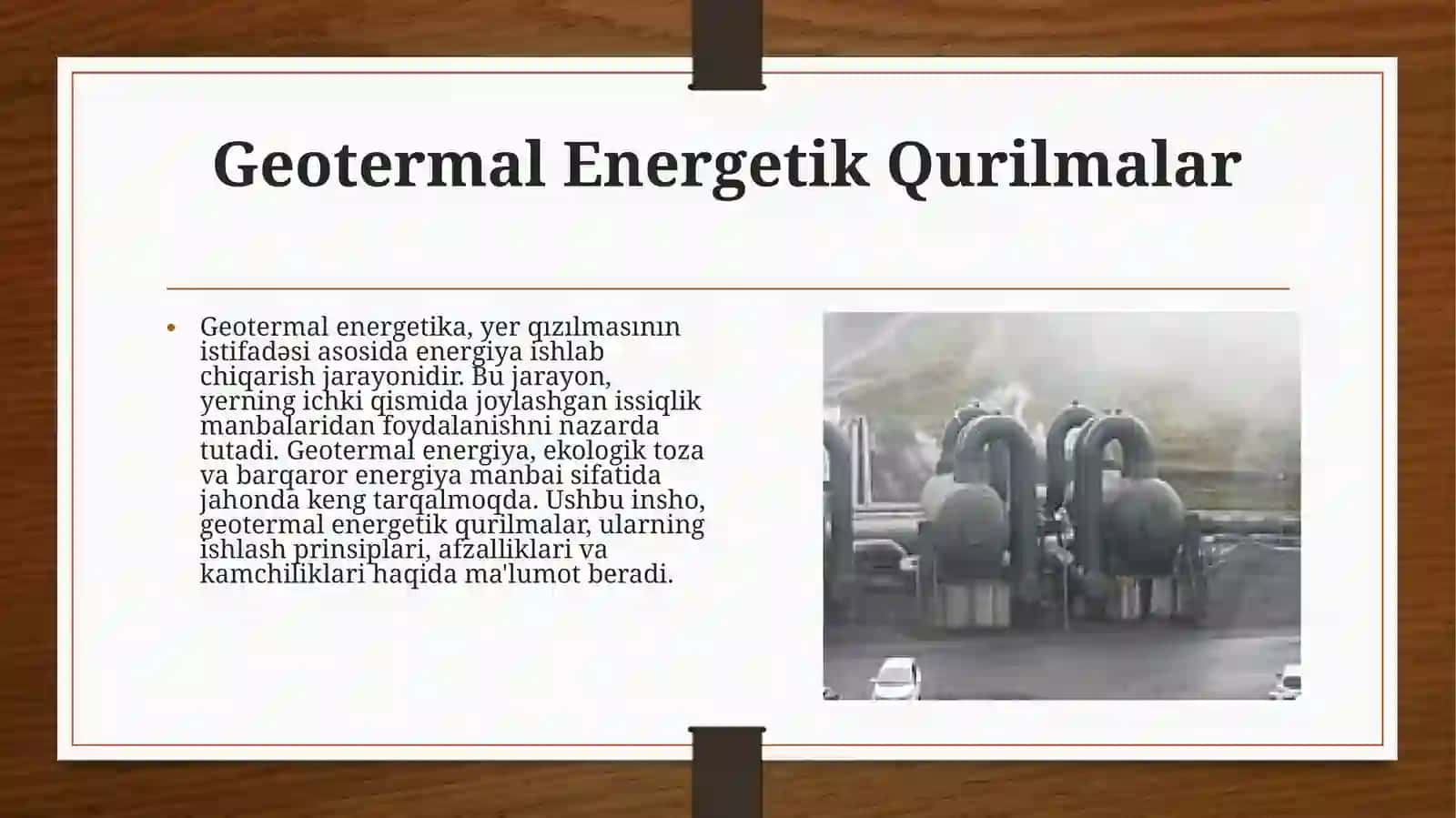 Geotermal energetik qurilmalar 3