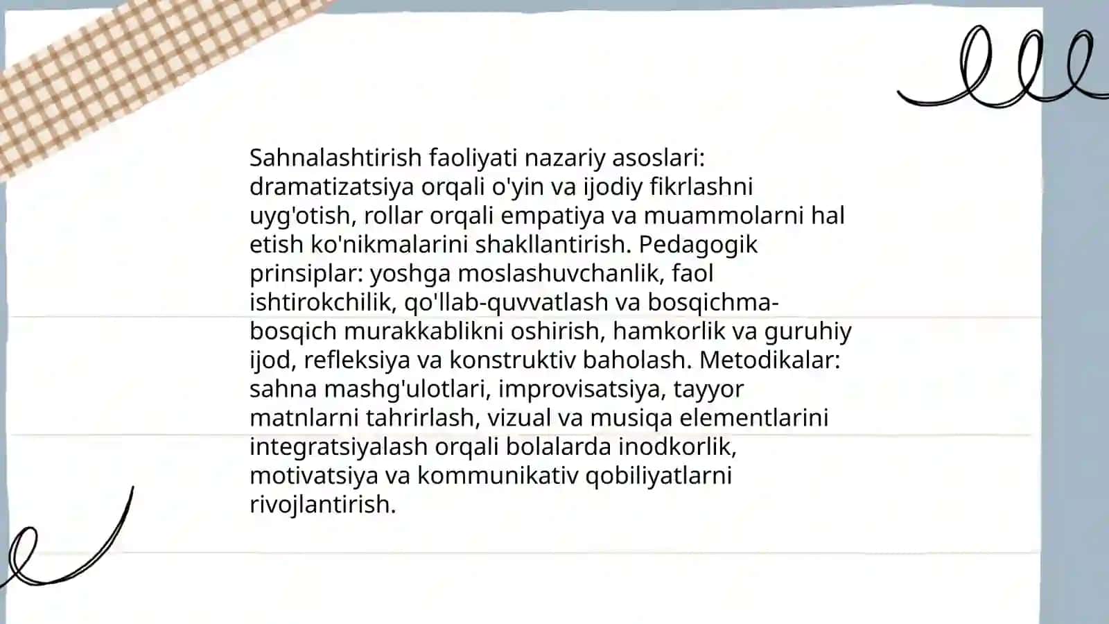 Sahnalashtirish faoliyati jarayonida bolalar inodkorligini rivojlantirish metodlari 3
