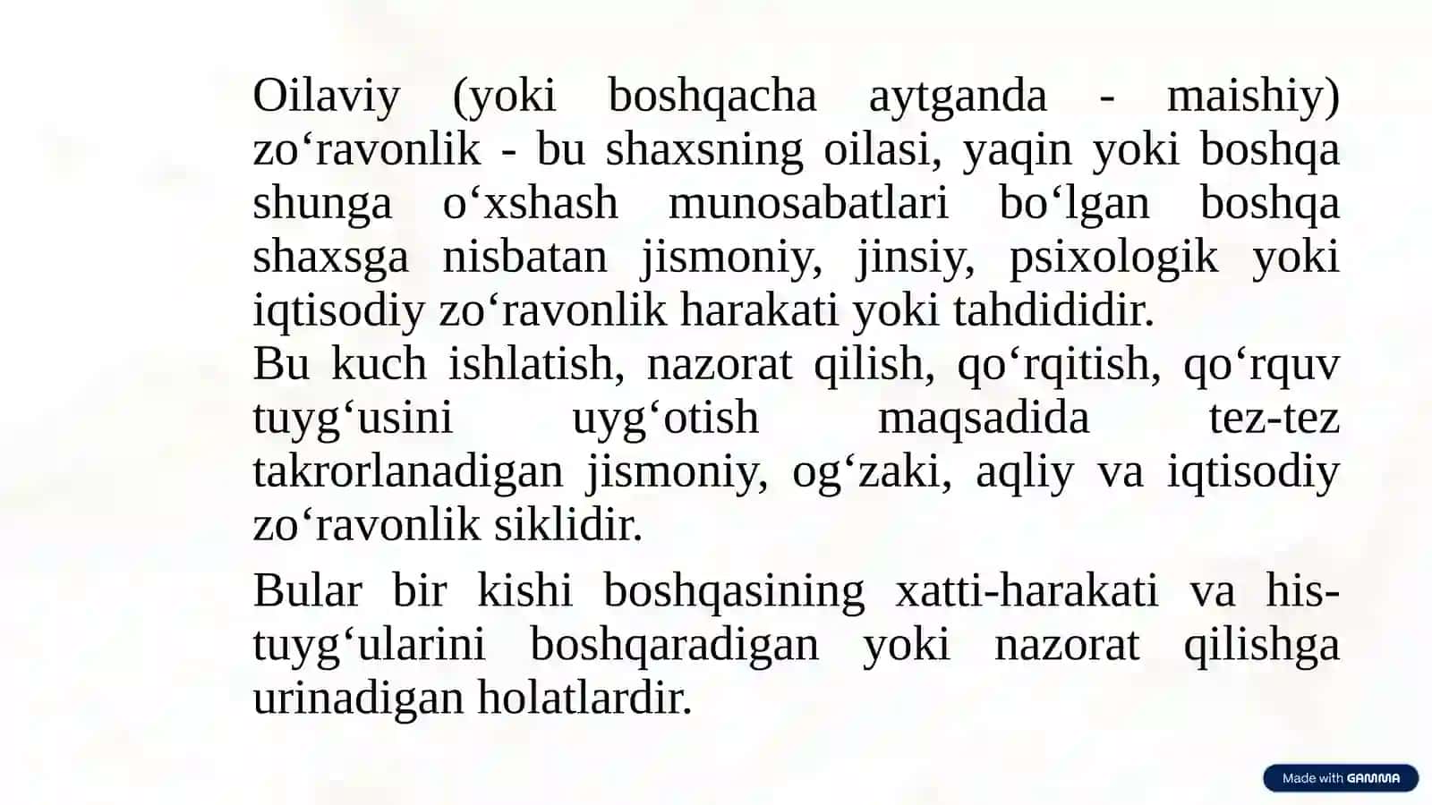 Bolalarda zo’ravonlik sabablari va oqibatlari, uni oldini olish choralar 3